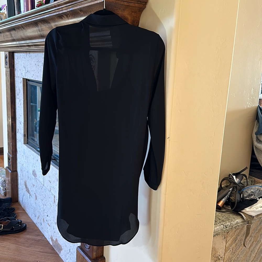 Euc Revolve Krisa Drape Button Front Mini Dress - image 6